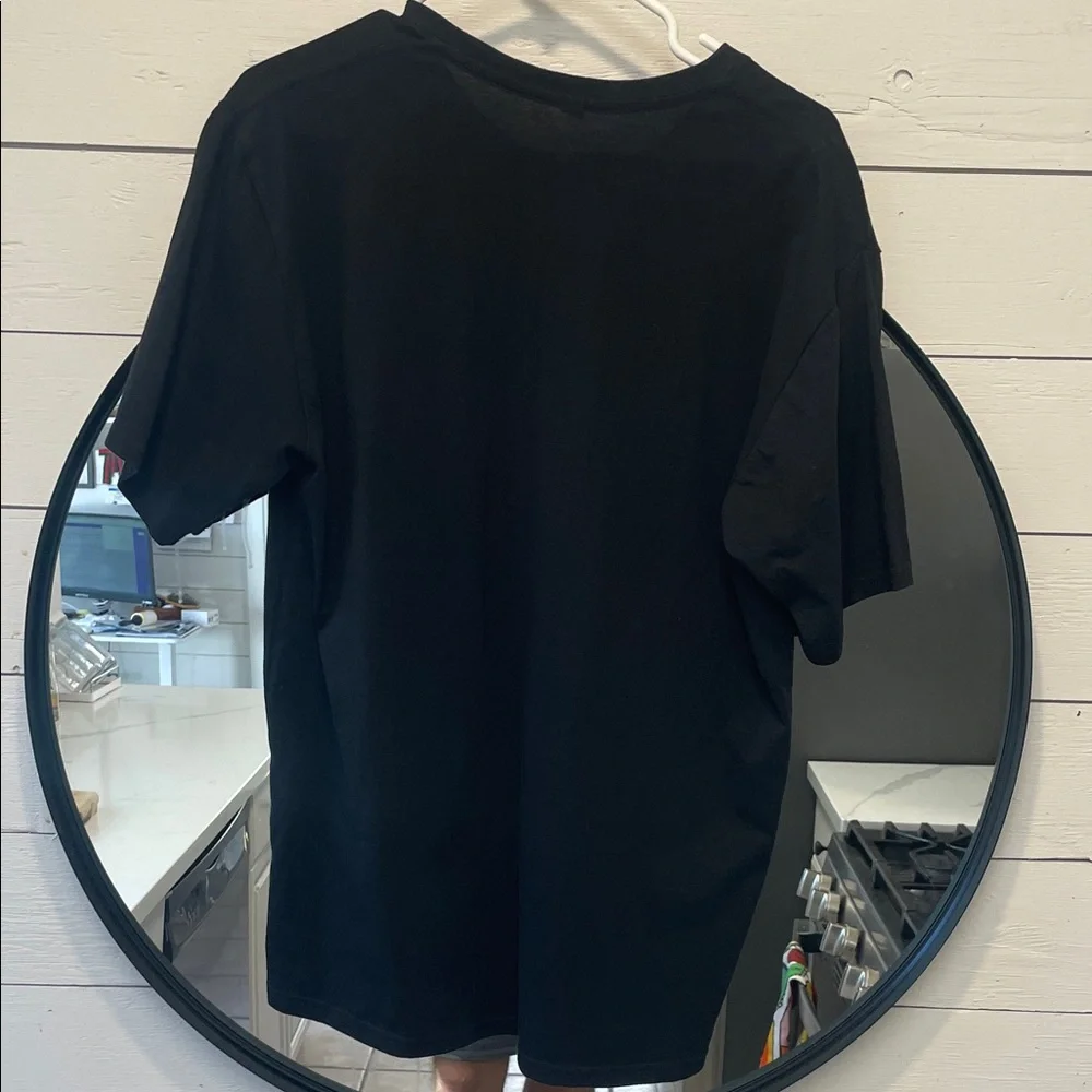 Black Shirt with Red Heart Accent - Like New: Worn Once - Picture 3 of 3